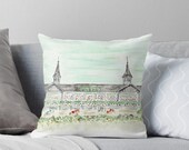Horse Race, Pillow, Custom, Watercolor, Southern, Derby, Louisville, jockey