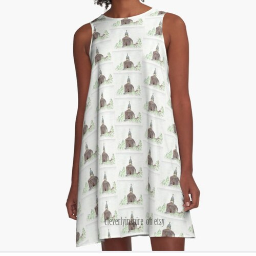 A line Dress, University of Dayton Chapel, UD Flyers, Ohio, shops Dayton, Graduation