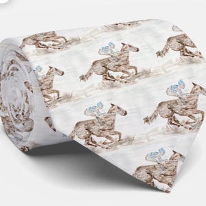 Arte de carreras de caballos, corbata de Derby, ropa de hombre, traje, jockey, carreras, acuarela original