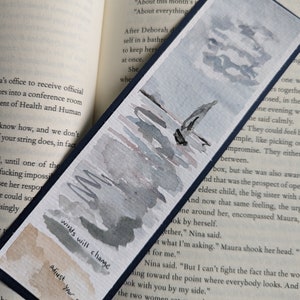 Watercolor Bookmark, hand painted, custom, gift, book, booklover, nature, wedding,gift, couple, reader, bride, engagement, sailing, boat