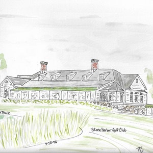 Wedding Venue 5x7, hand painted, Watercolor, Wedding, hidden personalization, Original Watercolor