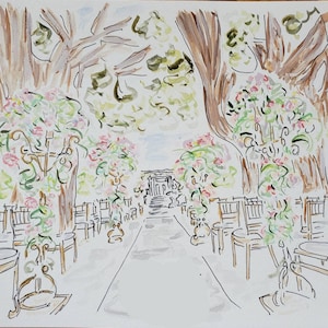 30 notitiekaarten Boca Raton, Florida, aquarel, bruiloft, locatie, zuidelijk, jubileum, kunst, originele aquarel