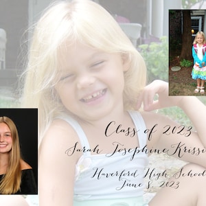 Twins Graduation Announcements, Custom design, grad party, invite, printing, 5x7