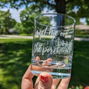 Art Etched glasses, set of 2, wine glass,champagne, pint, cocktail, Dayton, Ohio, barware, wedding party gift, porch, campus, bourbon