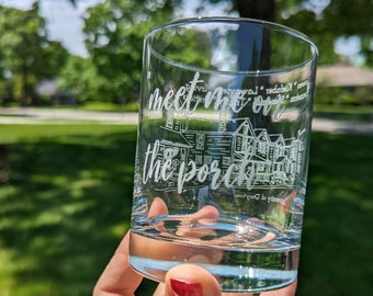 Custom Rocks glass, wine glass, pint, cocktail, Dayton, Ohio, barware, wedding party gift