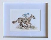 Derby Inspired, custom wall art, Listing for framed 5x7 reprint of horse