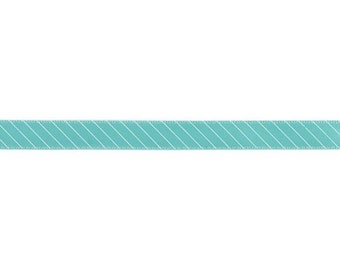 Striped Satin Ribbon - Robin's Egg blue