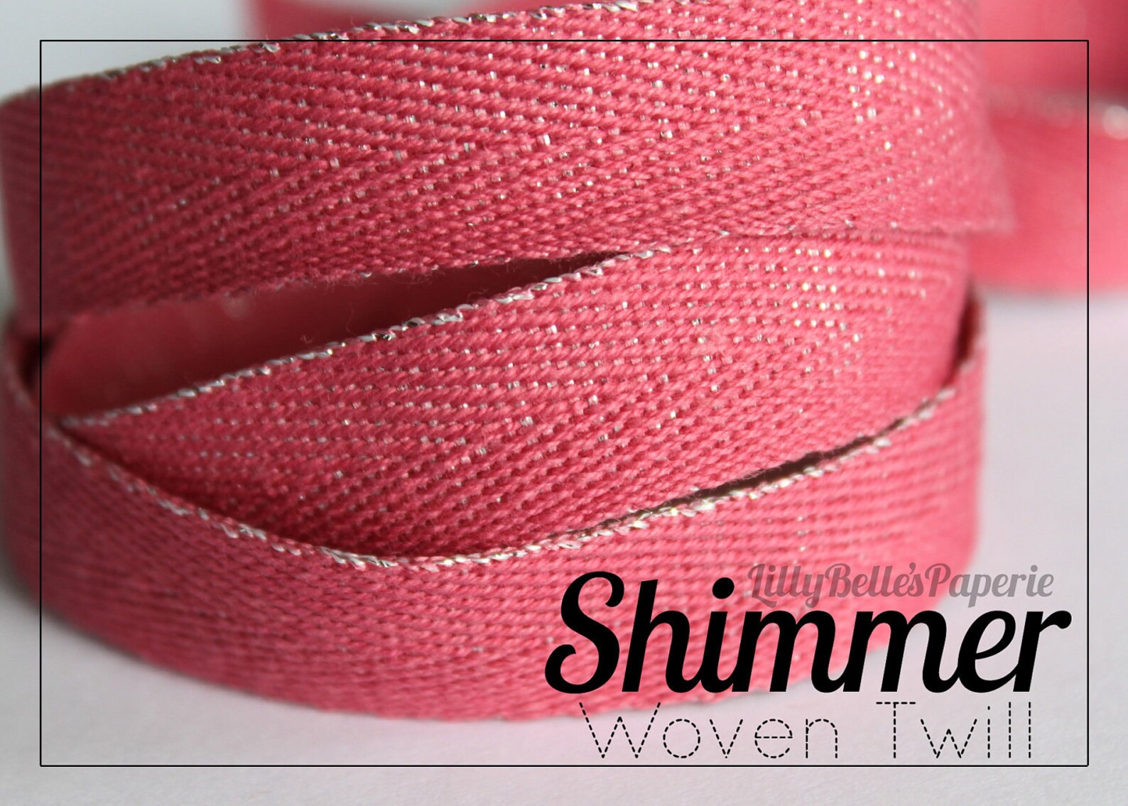 1/2 Glittered Twill Ribbon Pink Etsy