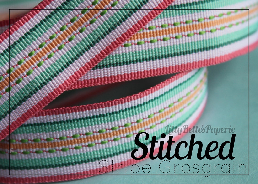 Custom Stipe Ribbon Stitched Stripe Ribbon - Etsy
