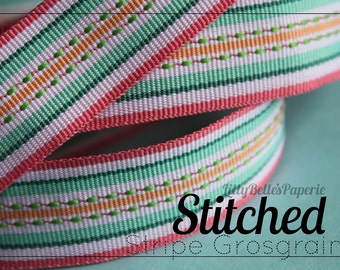 Stitched Stripe Ribbon