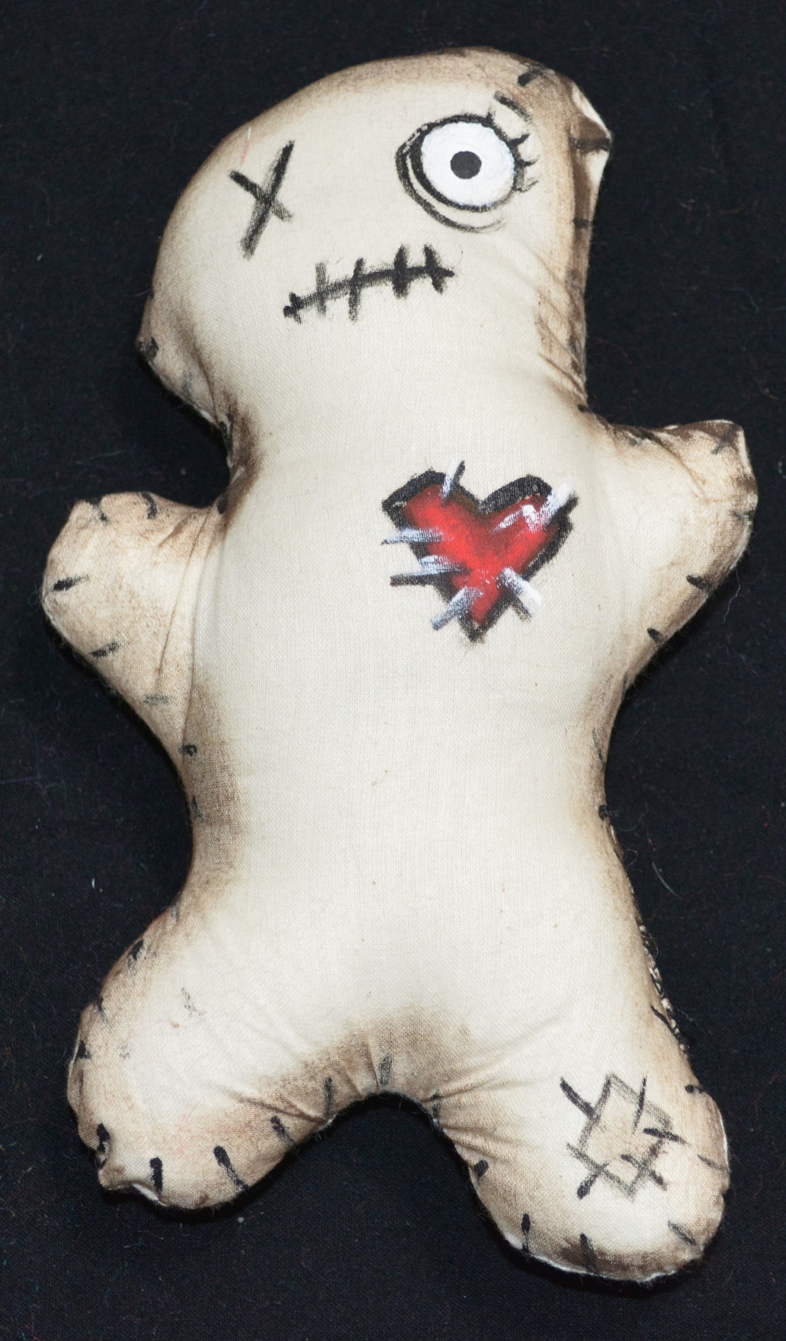 Art Doll Broken Heart Rag Doll With Voodoo Doll Etsy