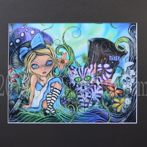 Alice in Wonderland Cheshire Cat Art Print Only Whimsical Artwork Home Decor On Your Wall Great Gift For Art Lovers Art Collectors