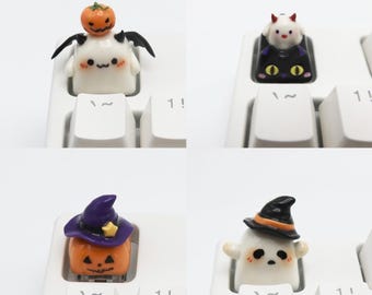 Halloween Clay Keycap Set: Pumpkin, Ghost, Vampire - Cherry MX-toetsenbord