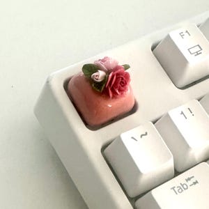 Flower Blossom Artisan Keycap: Cherry MX Switch, Handmade Floral Garden