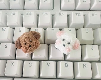 Schattige puppy hoofd keycap, MX Cherry Switches, schattige personages, kawaii keycap, cadeau voor haar, haar keycap, hond keycap, West Highland Terrier