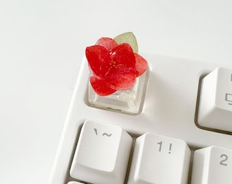 Tecla de flor de resina: accesorio artesanal MX Cherry Switch hecho a mano