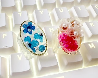 Resin Flower Keycap: Artisan Cherry MX Switch-toetsenbordaccessoire