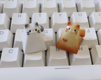 Handgemaakte Kitten Keycap: PBT Cherry MX Switch-accessoire