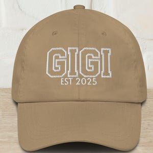 Custom Grandma Hat Embroidered Hat Women Personalized Gigi Gift for Grandmother Embroidery Hat New Grandma Announcement Gift for Gigi Est