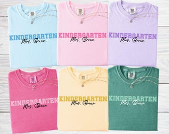Personalized Kindergarten Teacher Shirt for Kindergarten Teacher Back to School Custom Kindergarten Teacher Shirt, Kindergarten Team Shirt