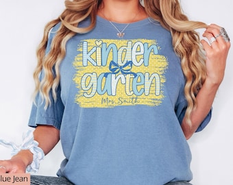 Personalized Kindergarten Teacher Shirt for Kindergarten Teacher Back to School Custom Kindergarten Teacher Shirt, Kindergarten Team Shirt