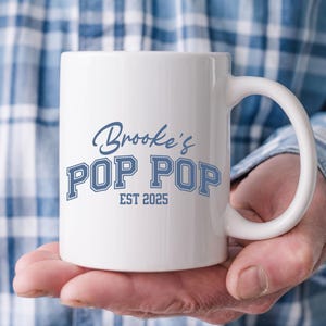 Personalized Pop Pop Mug, Pop Pop Birthday Gift, Personalized Pop Pop Gifts, Pop Pop Personalized Fathers Day Gift for Pop Pop Coffee Mug