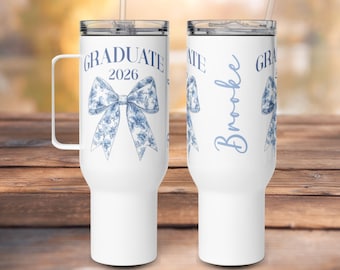 Personalized Graduation Tumbler for Graduation Cup 40oz Graduation Tumbler Gift for Graduate 2026 High School Graduation Gifts for Her