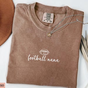 Custom Football Nana Shirt with Number Personalized Nana Football Shirt Jersey Number Custom Football Shirt Mom Nana Minimalist Shirt