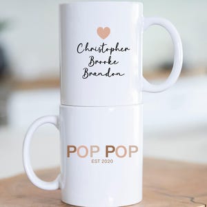 Personalized Pop Pop Mug, Pop Pop Birthday Gift, Personalized Pop Pop Gifts, Pop Pop Personalized Fathers Day Gift for Pop Pop Coffee Mug