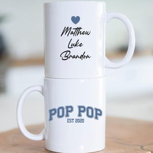 Personalized Pop Pop Mug, Pop Pop Birthday Gift, Personalized Pop Pop Gifts, Pop Pop Personalized Fathers Day Gift for Pop Pop Coffee Mug