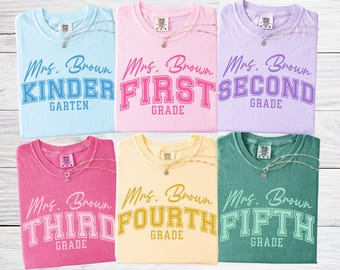 Elementary Teacher Team Shirt, Grade Level Teacher Shirts, Comfort Colors Teacher Tees, Matching Teacher Shirt, First Day Teacher Shirt Tee