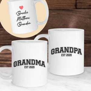Custom Coffee Mug Grandpa Gifts for Fathers Day Personalized Grandpa Gift with Grandkids Names Gift from Grandkids Grandpa, Grandfather Mug