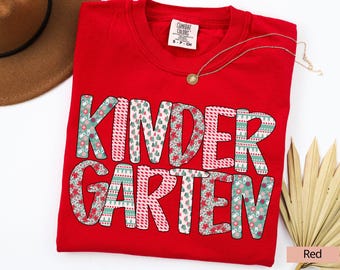 Kindergarten Teacher Christmas Shirt, Christmas Teacher Shirt, Christmas Teacher Team, Teacher Comfort Colors Shirt, Kindergarten Xmas Shirt