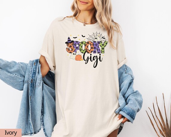 Halloween Gigi Shirt, Gigi Halloween Shirt, Spooky Gigi Shirt, Halloween Gift for Gigi Shirt for Grandma, Grandma Halloween Tee Tshirt