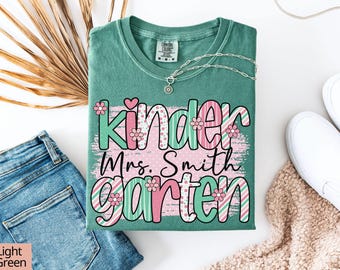 Personalized Kindergarten Teacher Shirt for Kindergarten Teacher Back to School Custom Kindergarten Teacher Shirt, Kindergarten Team Shirt