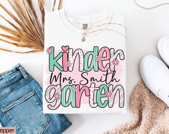 Personalized Kindergarten Teacher Shirt for Kindergarten Teacher Back to School Custom Kindergarten Teacher Shirt, Kindergarten Team Shirt