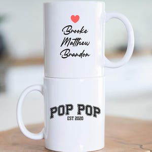 Personalized Pop Pop Mug, Pop Pop Birthday Gift, Personalized Pop Pop Gifts, Pop Pop Personalized Fathers Day Gift for Pop Pop Coffee Mug