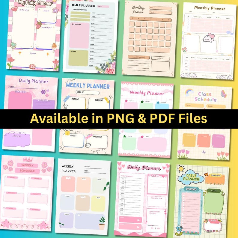 Notepads, Digital Notepad, Planner Inserts, Printable Journal Pages ...