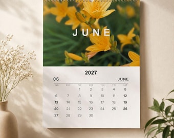 2027 Monthly Calendar Printable, 2027 Calendar PDF, Monthly Planner 2027, Printable Calendar, 2027 Wall Calendar, Minimalist Calendar