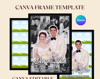 Photo Frame Template, Editable Canva, Drag And Drop (Digital Download).