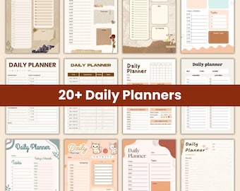 Minimalist Daily Planner, Undated Weekly Layout, Productivity Journal (Digital Download)