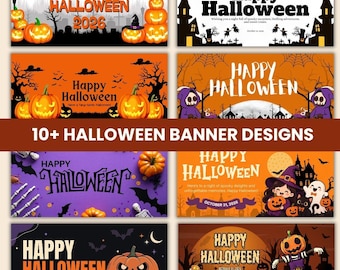Halloween Banner, Halloween Party Decor, Spooky Party Decorations, Halloween Garland, Halloween Party Banner, Printable Halloween Decor