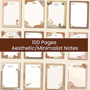 Minimalist Notepad, Stationery, Neutral Design (Digital Download)