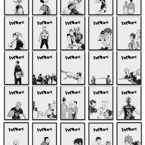 Haikyu Posters 25 pack | Haikyuu | Anime | Type | Wall print | Haikyuu posters | hinata kageyama oikawa bokuto kenma kuroo | manga | digital