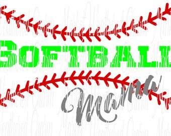 Softball Mama SVG , DXF, EPS, png Files for Cutting Machine, Cameo, Cricut, Etc