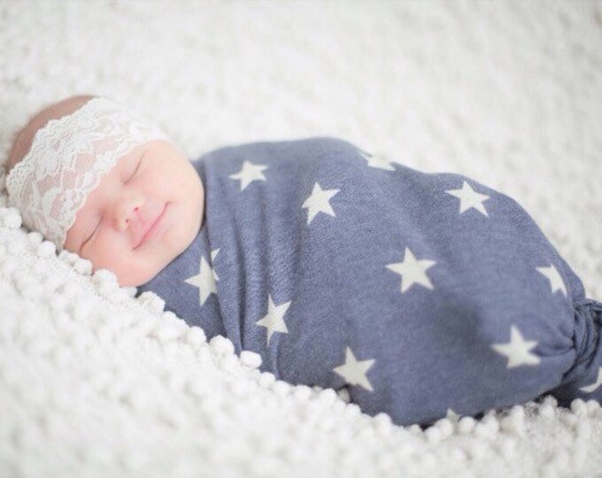 American Flag Swaddle Blanket // ORGANIC // Merica // Born in Etsy