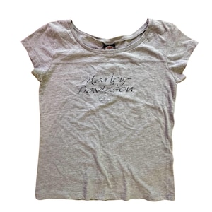 HARLEY DAVIDSON x Women's Grey Baby Doll Tee l Size xl