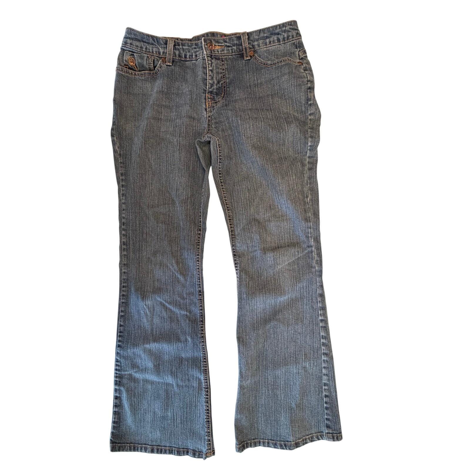 Jean Bootcut Younique Juniors Taille 1, Noir Acid Wash, Denim Stretch (occasion Très Bon état)