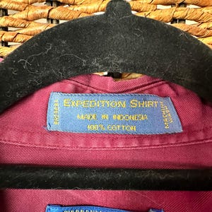 PENDLETON x Shirt Men's L Red 100% Cotton Long Sleeve Button Down Western Ranch image 4