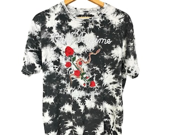 Civil Regime Shirt Adult Tie dye Embroidered Rose Snake Womens size L